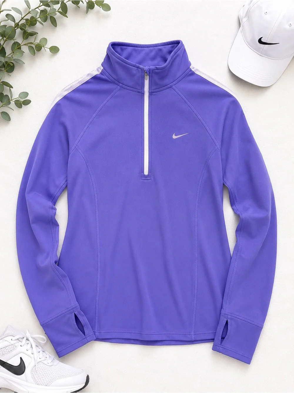 Nike Purple Quarter-Zip Pullover dri fit women’s size medium